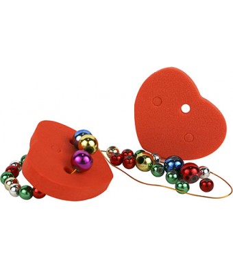 Foam Jewel Heart Ring, 12/pk