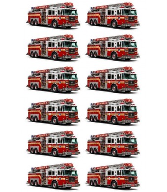 Fire Truck Stickers for Kids – Red Fire Engine Craft Stickers for Classroom Activities, Rewards & DIY Projects