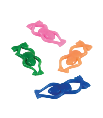 Stretchy Flying Frogs, 72/Pk – Slingshot Toys for Kids, Party Favors & Classroom Fun