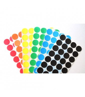 Dot Stickers Neon Yellow 3/4"