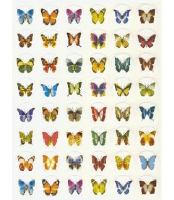 Glitter Butterfly Stickers 480 Pack – 3/4” Mini Sparkle Butterfly Stickers (10 Sheets) for Kids Crafts, Classroom Rewards & Scrapbooking