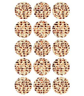 Matzah circle dot sticker #3 1-1/4" - 10 sheet 