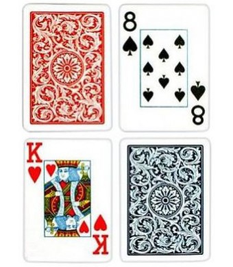 Jumbo Poker Cards - Blue
