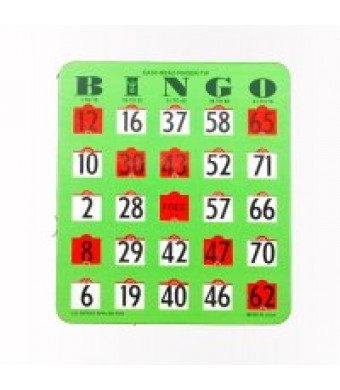 Easy Read Fingertip Bingo Cards 25/pk