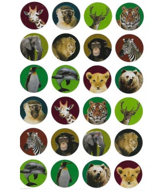 Mini Animal Stickers 1/2" 480 Pack – Tiny Animal Reward Stickers for Kids Classroom, Crafts & Incentives