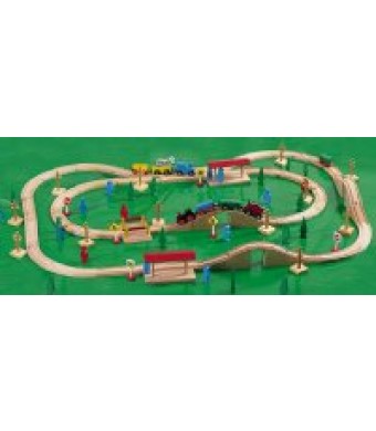 Magnetic Wood Train Set