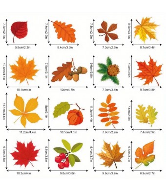 Electrostatic Autumn Window Stickers