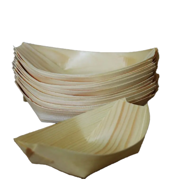 Wooden Boat Shape Plates