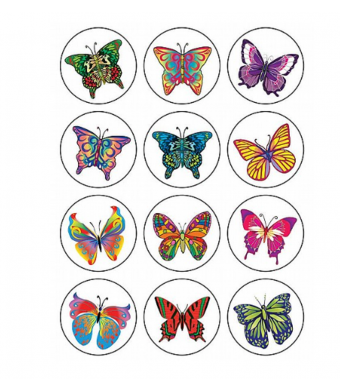Fancy Butterfly Stickers 1” – 10 Sheets Decorative Butterfly Stickers for Kids Crafts, Scrapbooking & Classroom Rewards