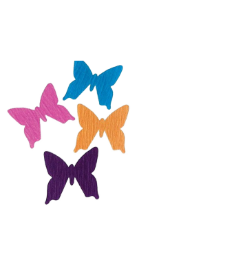 Crepe Paper Butterfly Cutouts – Colorful Tissue Butterflies for Crafts, Classroom Decor & DIY Art Projects