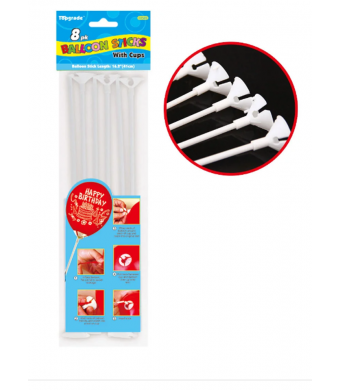 8ct Balloon Sticks With Cup