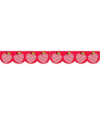 Stencil Cut Apples Border