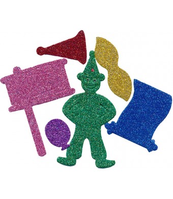 Glitter Purim Foam Shapes