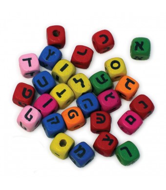 COLORED WOOD ALEPH BAIS BEADS