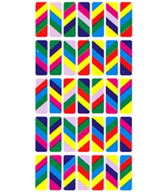 Multi Color Rectangle Stickers