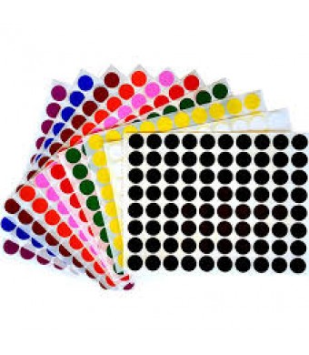 1" Dot Stickers – 768/Pk (Various Colors)