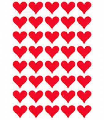 Assorted Colors Heart Stickers
