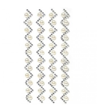 Pearl&Silver Rhinestone Sticker