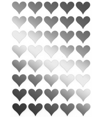 Silver Heart Stickers