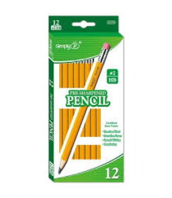 Sharpened Pencils, 12/Pk | Pre‑Sharpened #2 HB Wood Pencils for School & Office