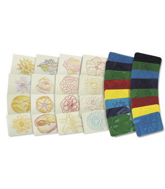 Flower Rubbing Plates