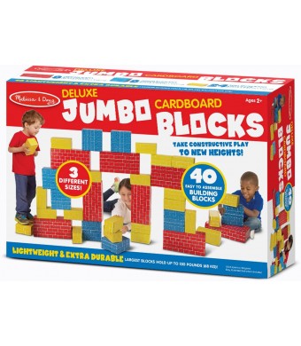 Jumbo Cardboard Blocks - 40 Pieces - 3 Sizes