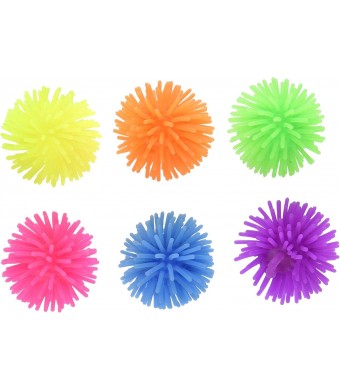 Mini Puffer Balls, 2", 12/Pk – Soft Vinyl Koosh-Style Fidget Toys for Parties, Classrooms & Sensory Play