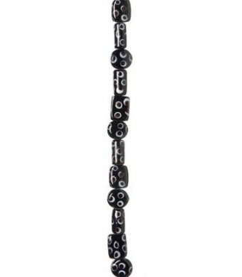 Glass Dot Beads - Black 
