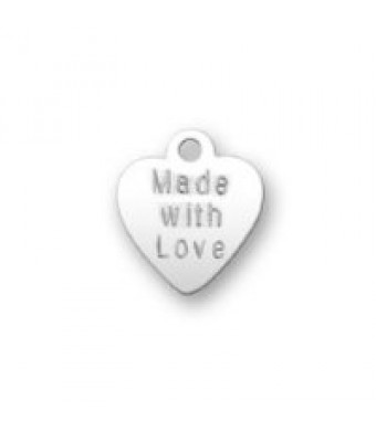 Made With Love Charms - Nickel