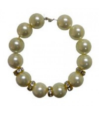 Cream Pearl Napkin Ring - 4/pk