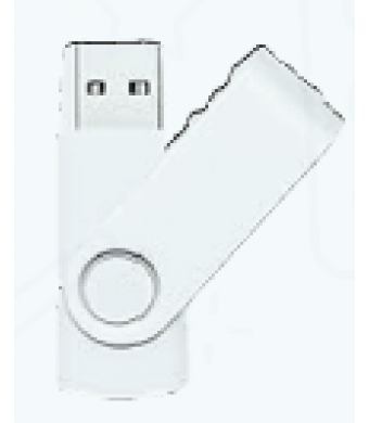 8GB White USB 2.0 Flash Drive