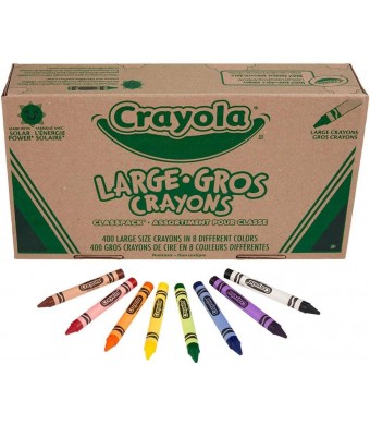 Crayola Crayon Classpack – 400 Count Large-Size Crayons, 8 Assorted Colors (50 of Each), Non‑Toxic Bulk Pack