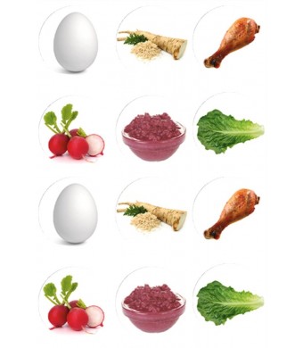 Seder Plate Symbol Stickers 1.5" – 6 Sheets Pesach Ka'ara Passover Craft Stickers for Kids Classroom Activities