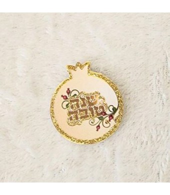 Pomegranate Shana Tova Cutout with Glitter Edge, 40 Pcs