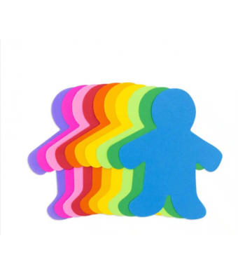 People Cutouts – 5" Assorted Craft People Shapes (40 Pack) for Classroom Projects, Bulletin Boards & DIY Crafts