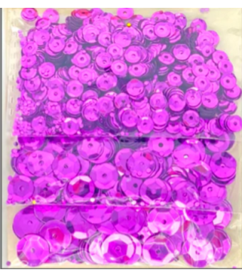 Purple Sequins Assorted Size 8mm 
