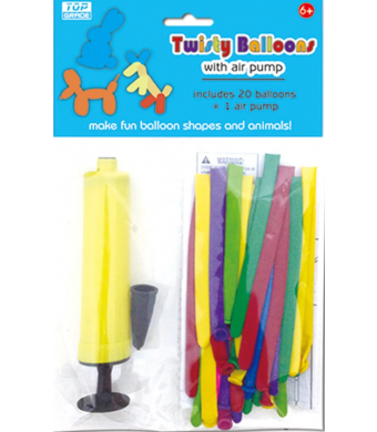 Round & Long Animal Balloons 20/PK with Pump & Guide: Unleash Your Creativity!