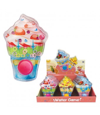 Ice Cream Water Ring Toss Game – 4.5″ Mini Water Game – 24/Pk Carnival Prize & Craft Treat