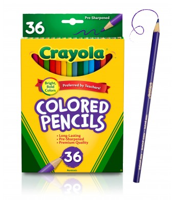 Crayola Colored Pencils – 36 Count | Pre-Sharpened, Non-Toxic, Durable for Classrooms & Art Projects