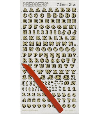 Rub-on Transfer Lettering – Gold