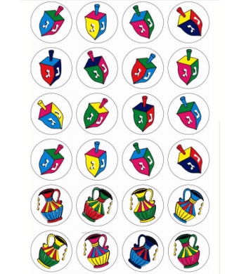 JUGS & DREIDEL STICKERS 