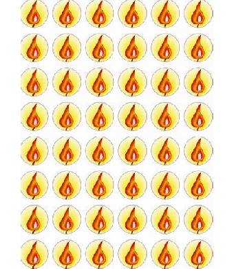 Flame Stickers 480 Pack – Fire Shape Stickers (10 Sheets) for Classroom Rewards, Crafts & Camp Theme Activities