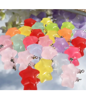 DIY Jewelry Mixed Resin Star Charm Pendants 10/pcs