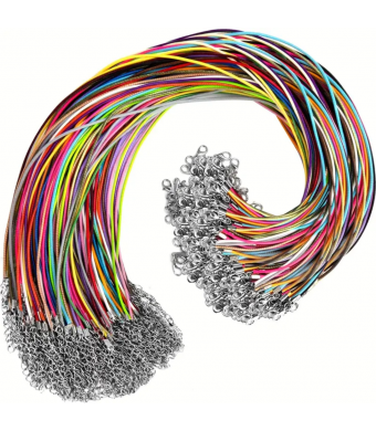 Leather Necklace String With Buckle, 10/pc