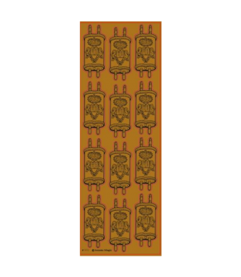 Sefer Torah Die-Cut Sticker – Gold Foil Medium