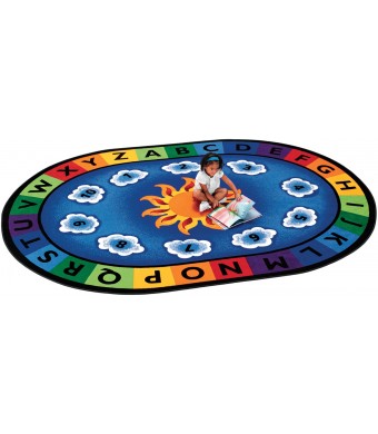 Sunny Days Alphabet Rug-Oval