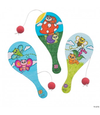Color Your Own! Spring Paddleball Games