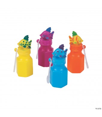 Tropical Fish Bubbles, 12/Pk - Themed Bubbles for Kids’ Party Favors & Summer Fun