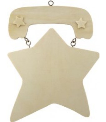 Wood Star Plaque