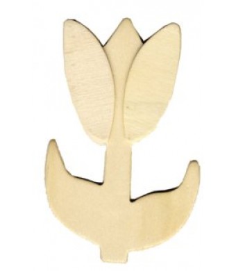 Wood 3-D Shapes-Tulip